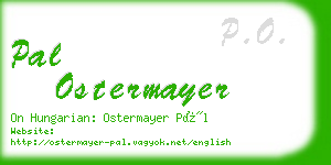 pal ostermayer business card